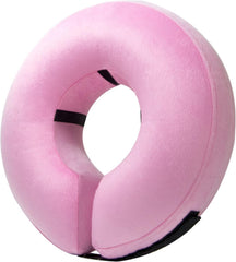 BENCMATE cono inflable para perro rosa-1, comodidad para comer y moverse