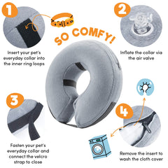 BENCMATE revestimiento externo suave, collar inflable para mayor comodidad diaria.