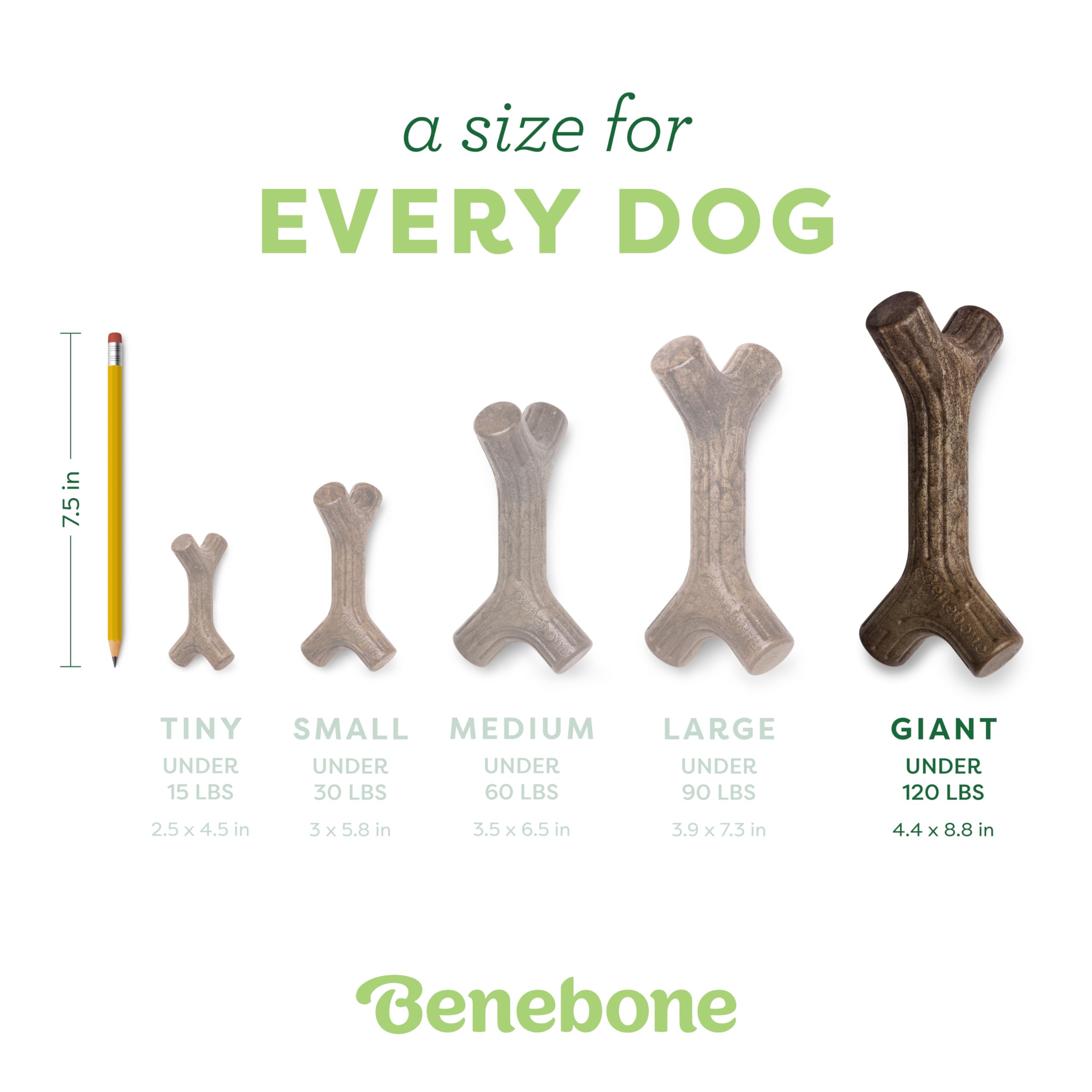 Benebone Bacon Stick hecho en Estados Unidos con producción local