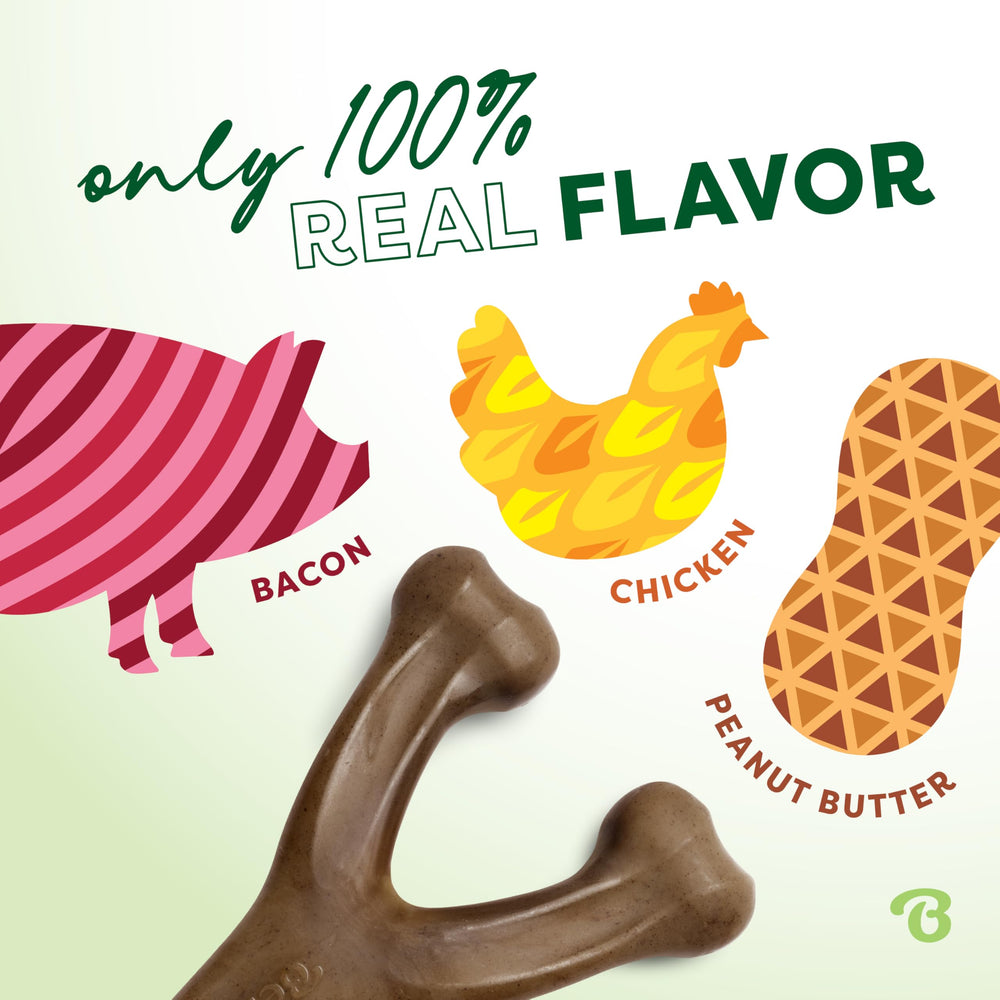 Benebone, hueso durable con sabor pollo para entretenimiento y foco