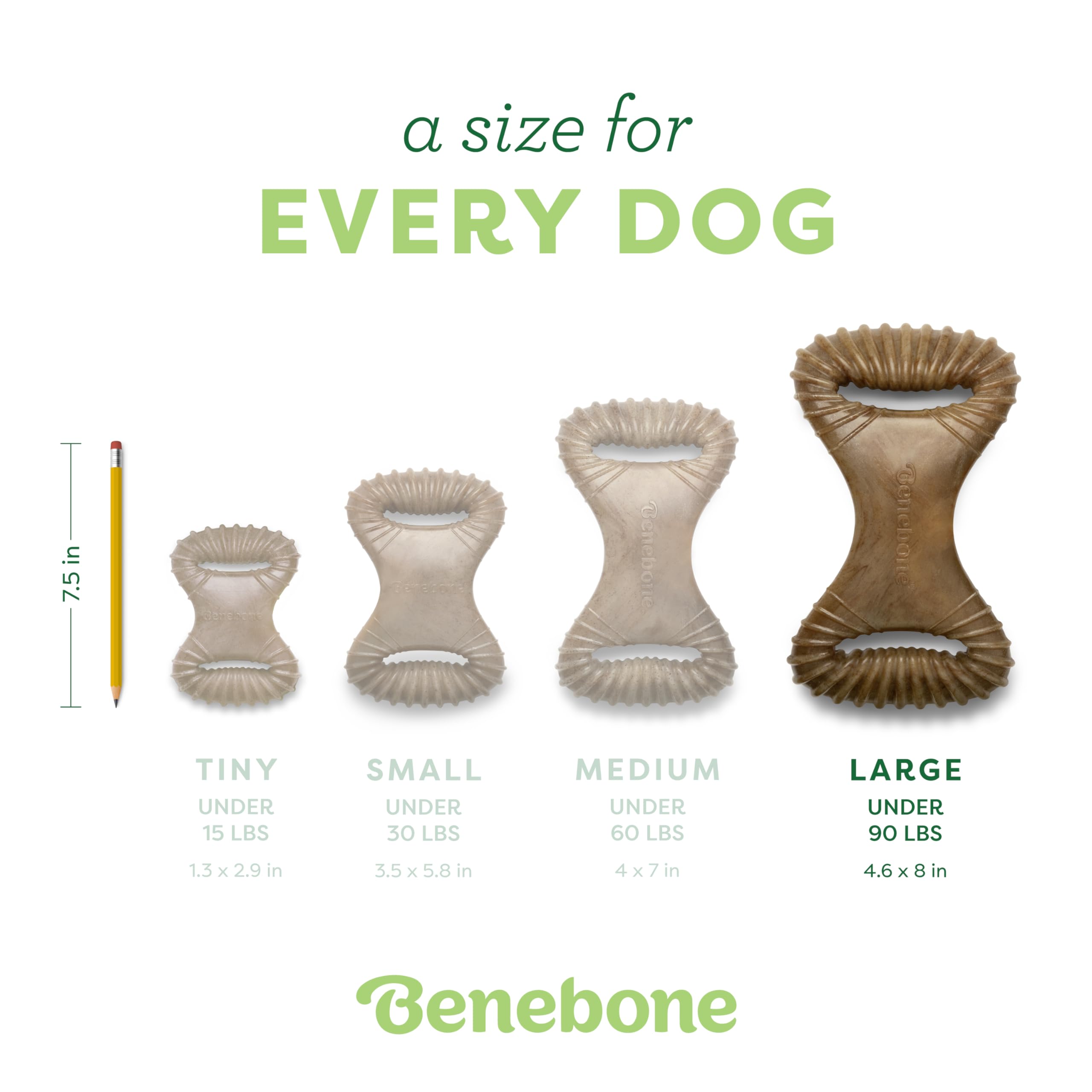 Benebone juguete tirón y jala duradero para perros