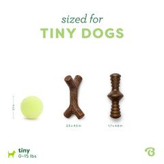 Benebone Maplestick Zaggler tamaño miniatura para perros pequeños.