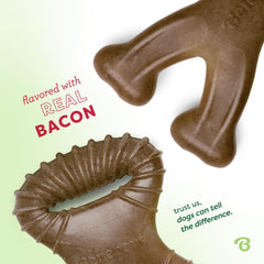 Benebone Mini hueso dental Wishbone con bacon real, ideal para mordida controlada.