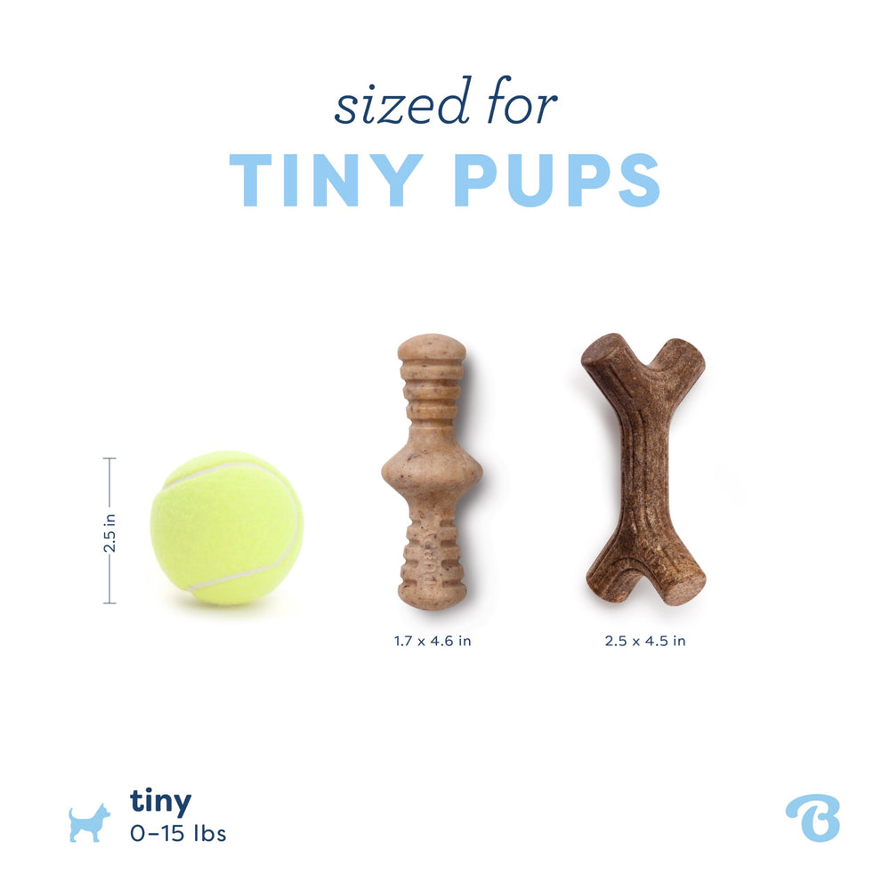 Benebone Puppy Maplestick Zaggler hecho en Estados Unidos y resistente.