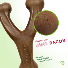 Benebone Wishbone, sabor a tocino real, estimula el juego y la masticación.