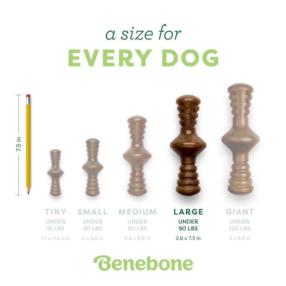 Benebone Zaggler fabricado en Estados Unidos con control de calidad.