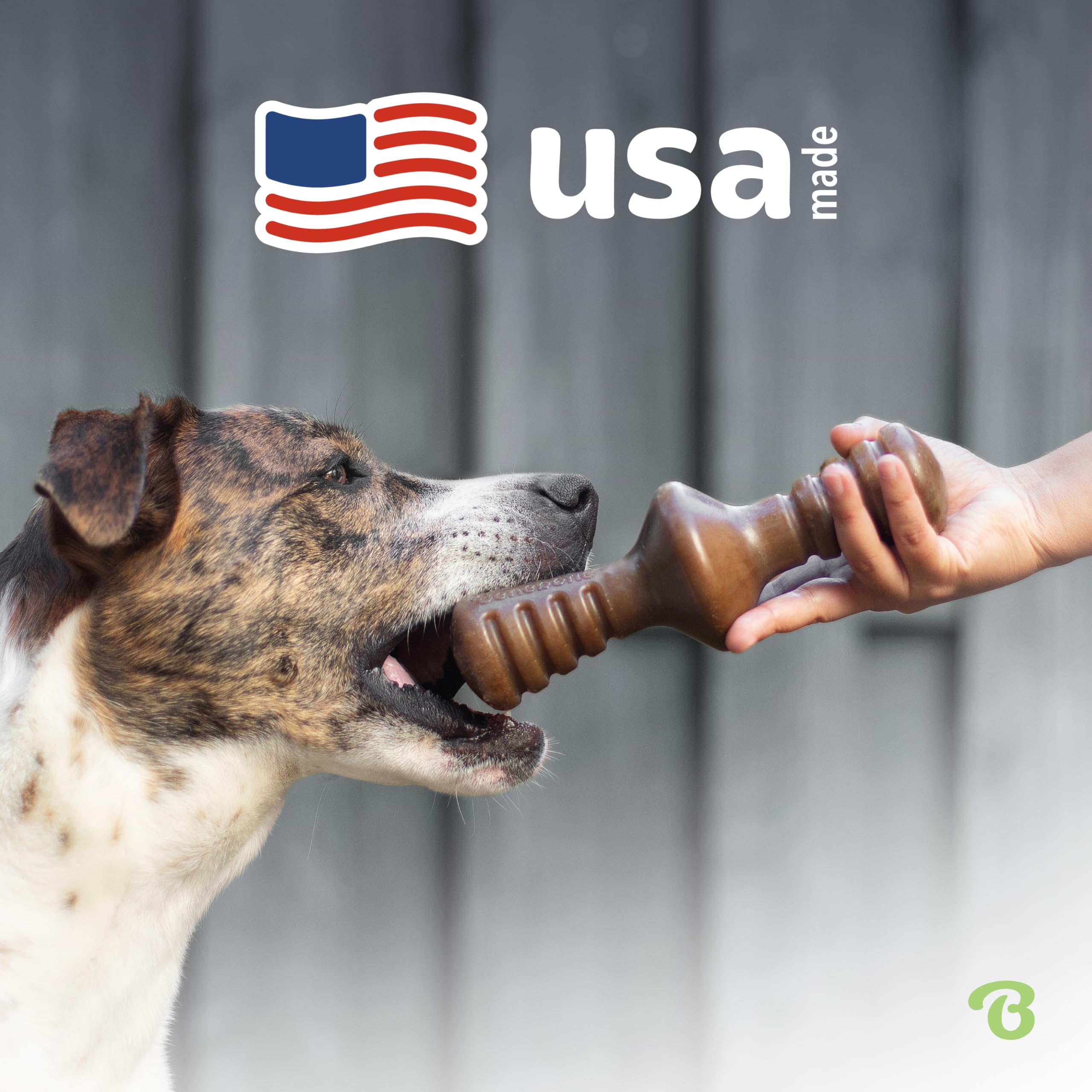 Benebone Zaggler dura semanas, ideal para perros masticadores agresivos.