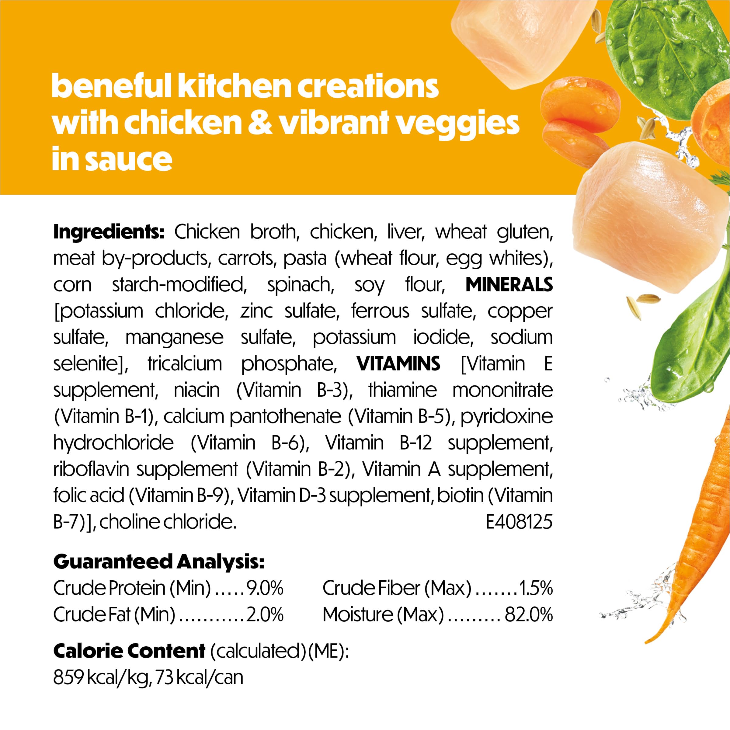 Beneful Kitchen Creations pollo-verduras-salsa, aporte de proteína y vegetales para perros