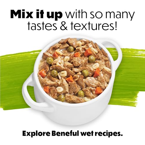 Beneful nutricion para perros con vitaminas y minerales diarias.