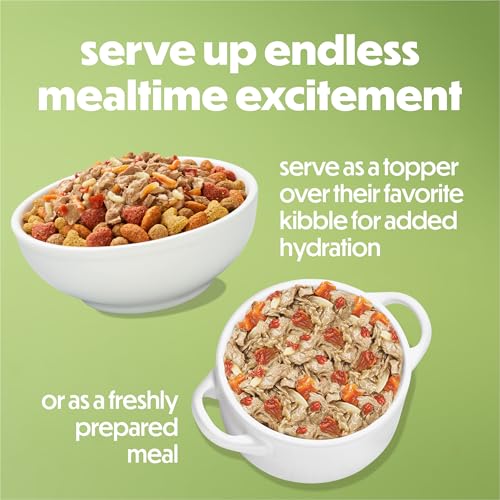 La mezcla contiene cordero real y vegetales visibles para una experiencia de sabor.