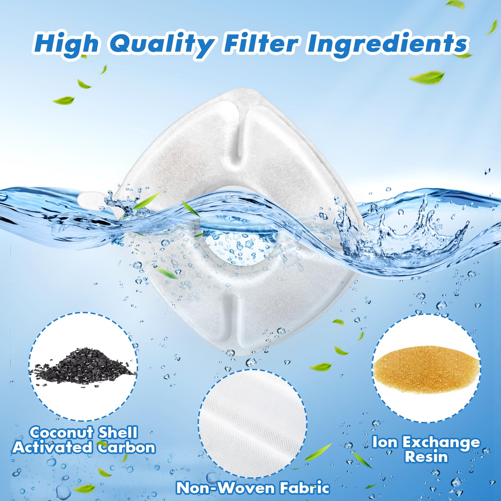 Cambio de filtro cada 2-4 semanas mantiene rendimiento y agua fresca.