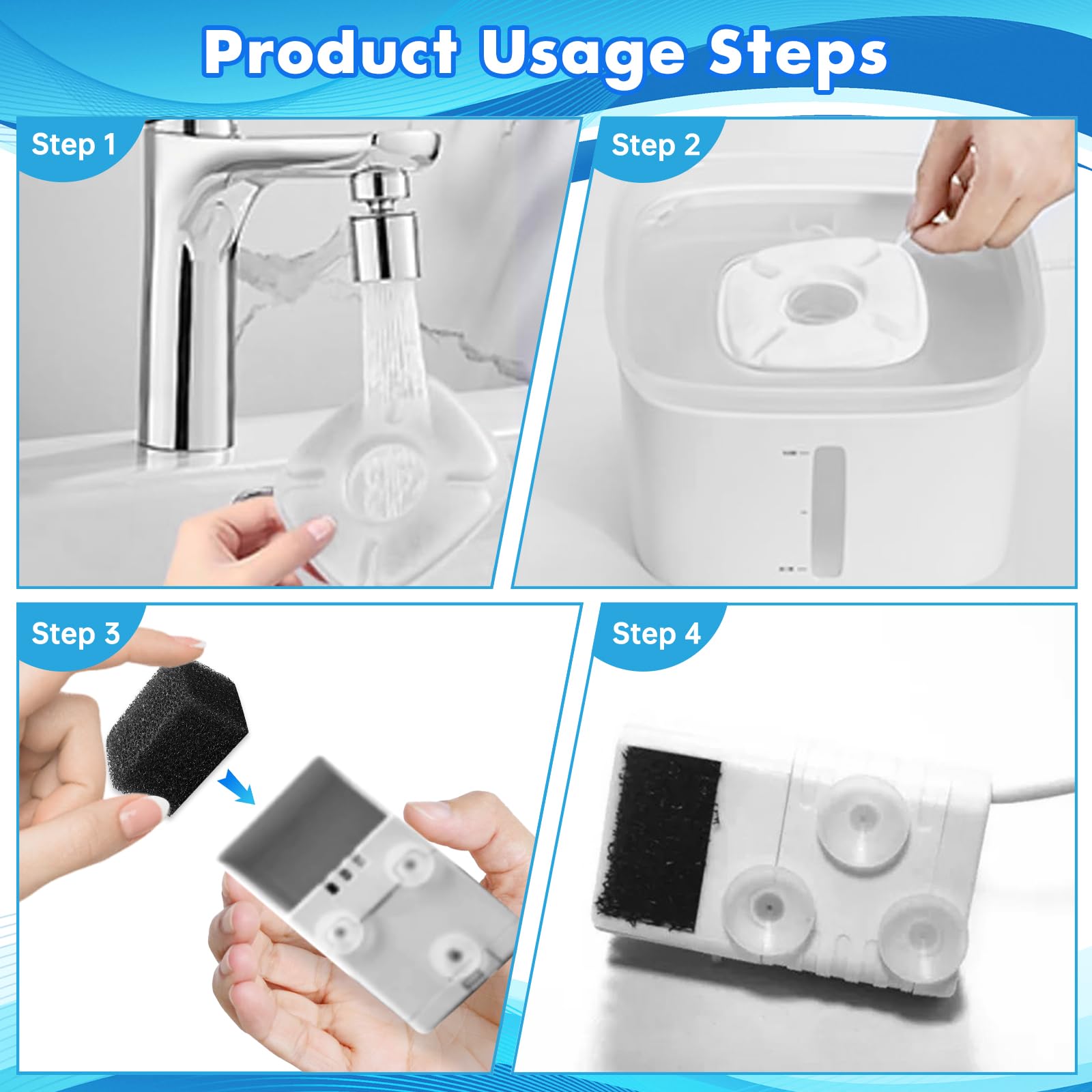 Remojar espuma 5 minutos activa la filtración y mejora el flujo.