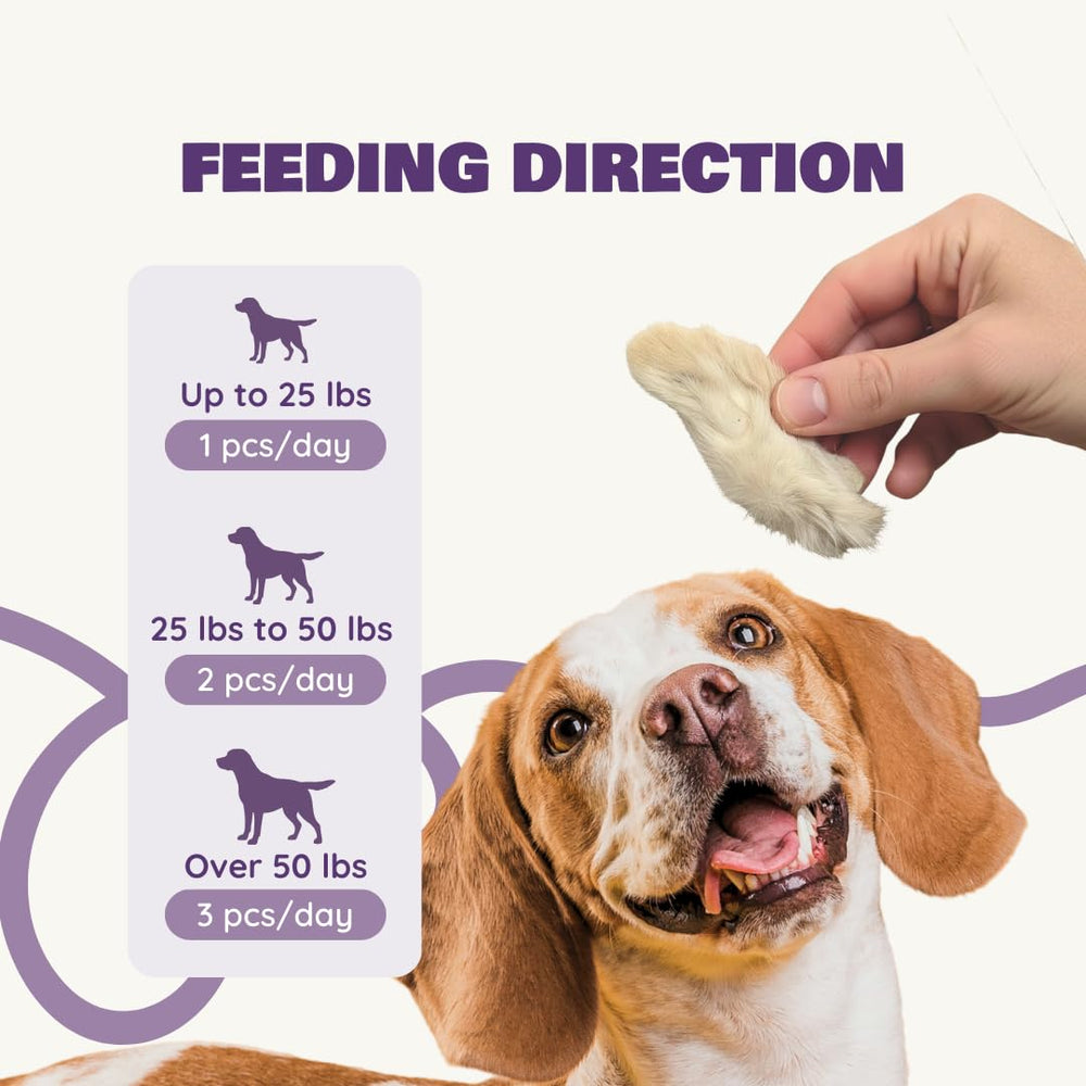 Benji & Louie: porciones 2-5oz, distribución uniforme para refuerzo.