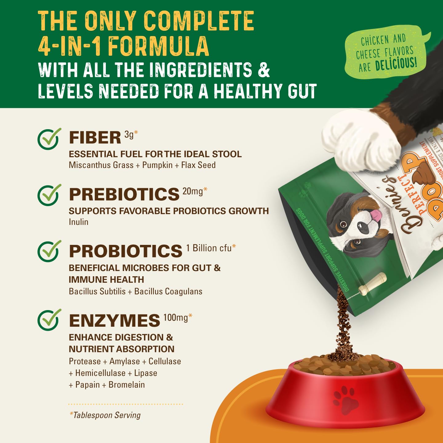 Bernie's ingredientes premium sin granos y sin gluten para perros.