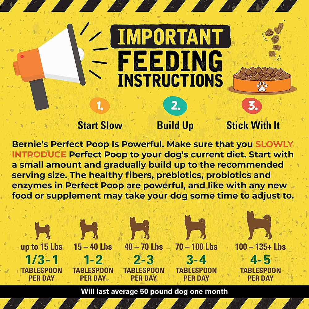 Envase compacto de Bernie's Perfect Poop ideal para viajes