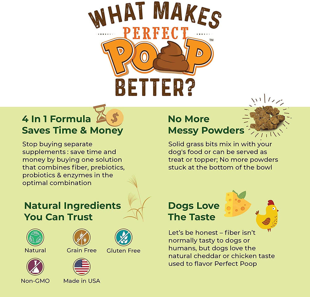 Bernie's Perfect Poop ingredientes naturales destacan fibra prebióticos y probióticos beneficiosos.
