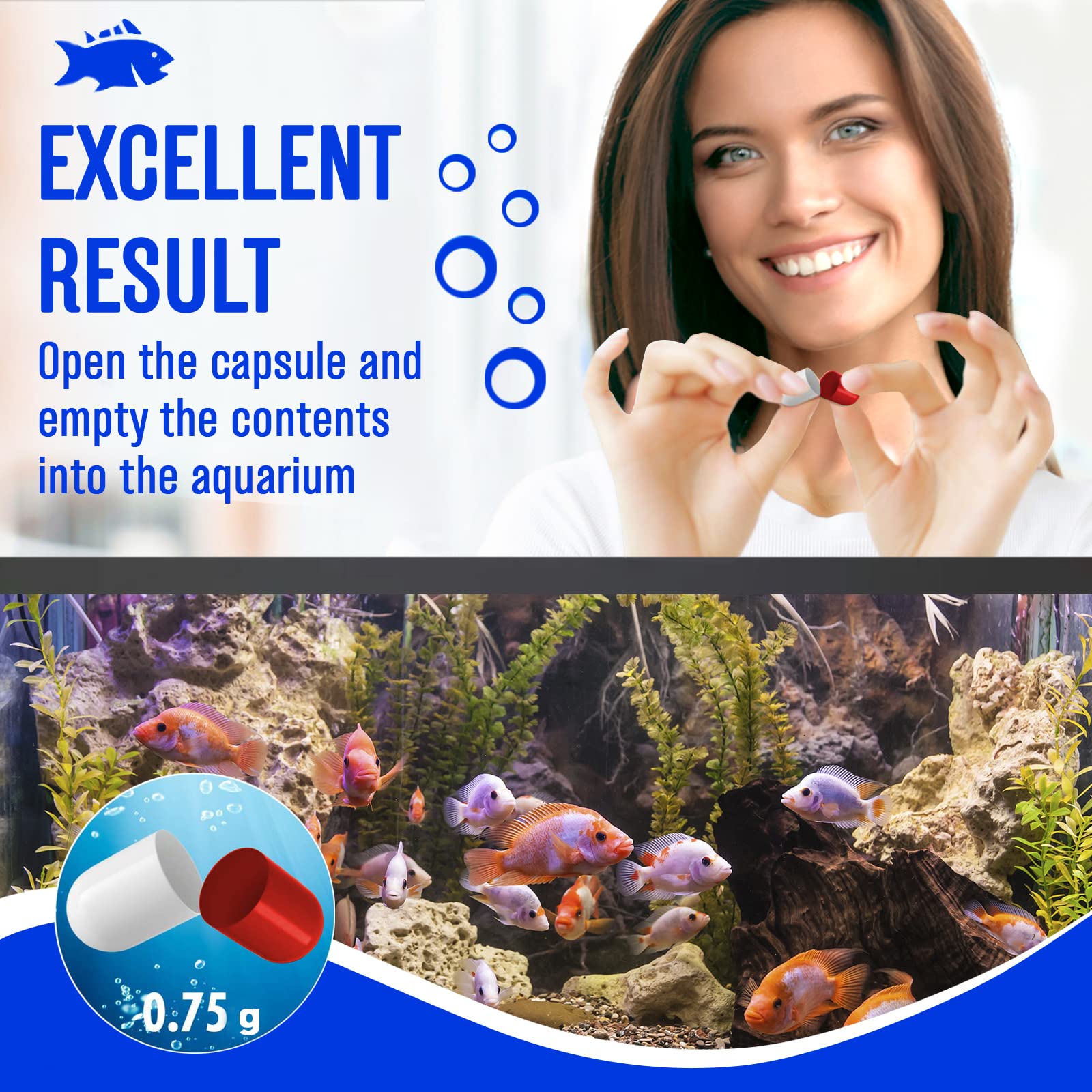 Beseder Bio Cápsulas para acuario: aplicación segura en el tanque.