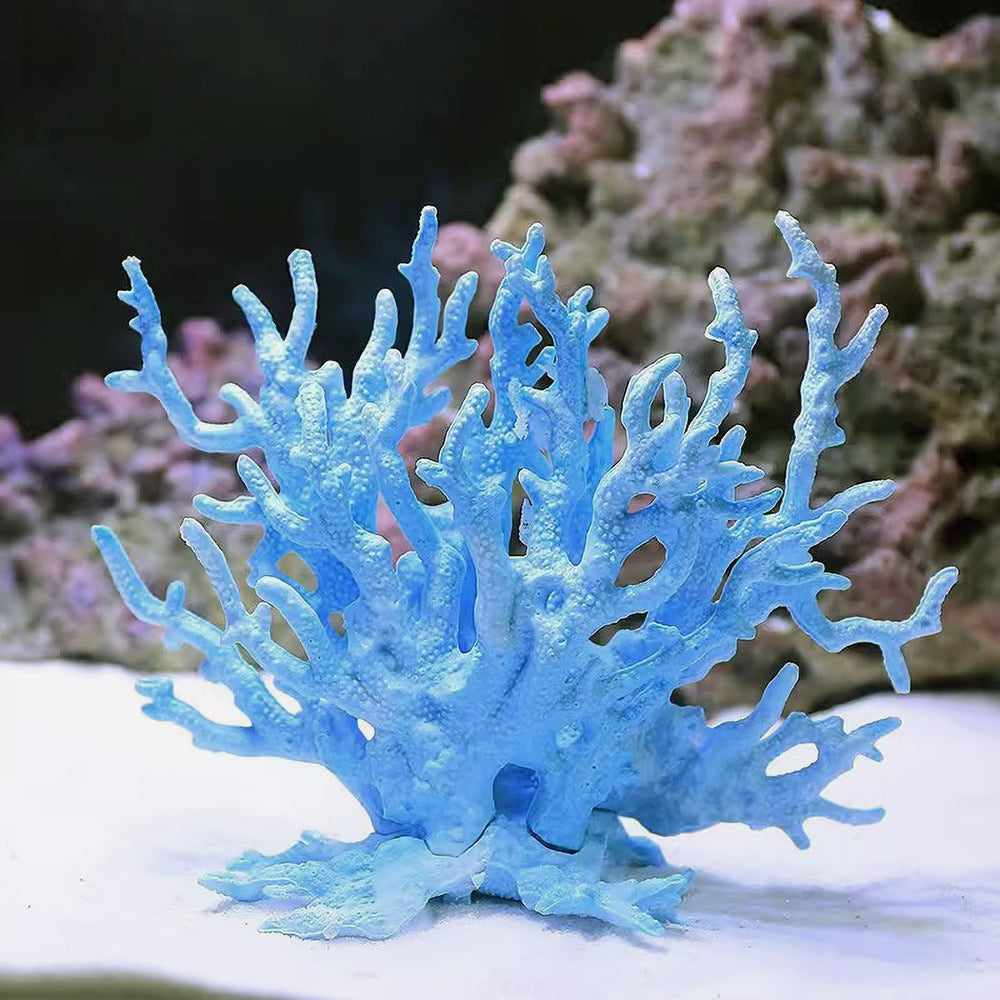 Besimple coral artificial azul para acuario, realza el paisaje submarino.