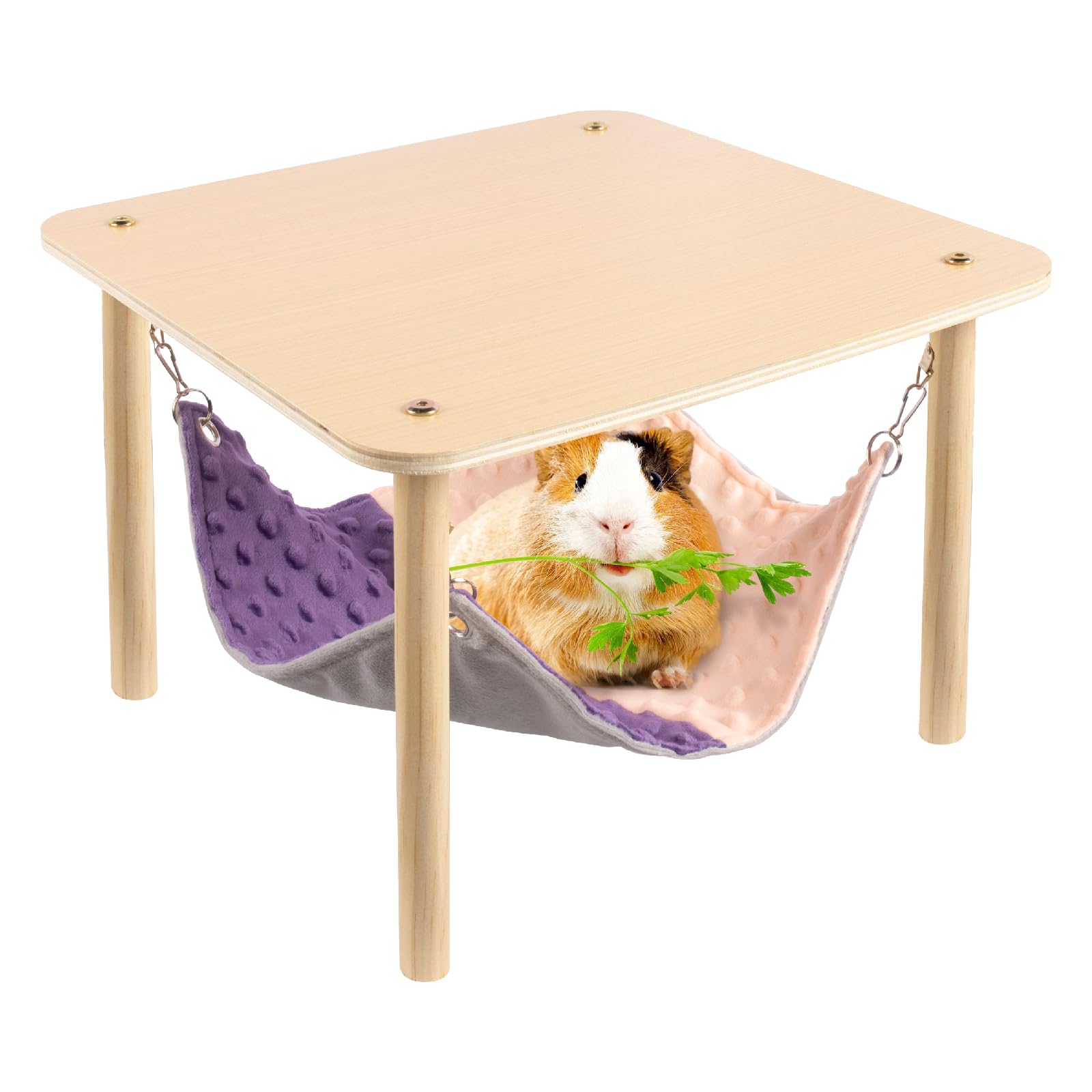 BESNEW hamaca para cobaya con plataforma amplia ofrece descanso cómodo para tu mascota.