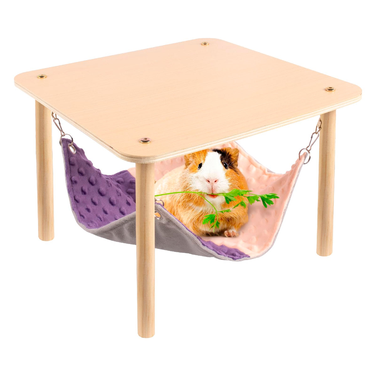 BESNEW hamaca para cobaya con plataforma amplia ofrece descanso cómodo para tu mascota.