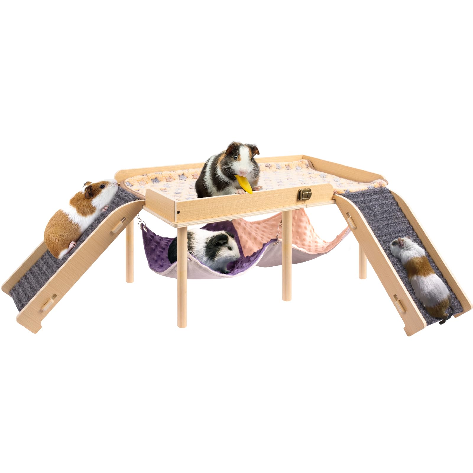 BESNEW Hamaca amplia para cobaya — descanso cómodo y seguro.