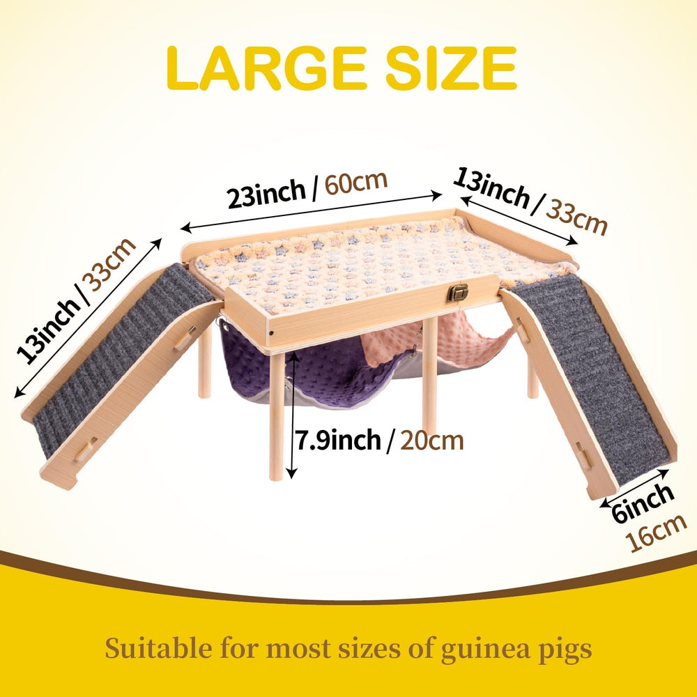 BESNEW Plataforma elevada para cobaya — fomenta ejercicio y exploración.