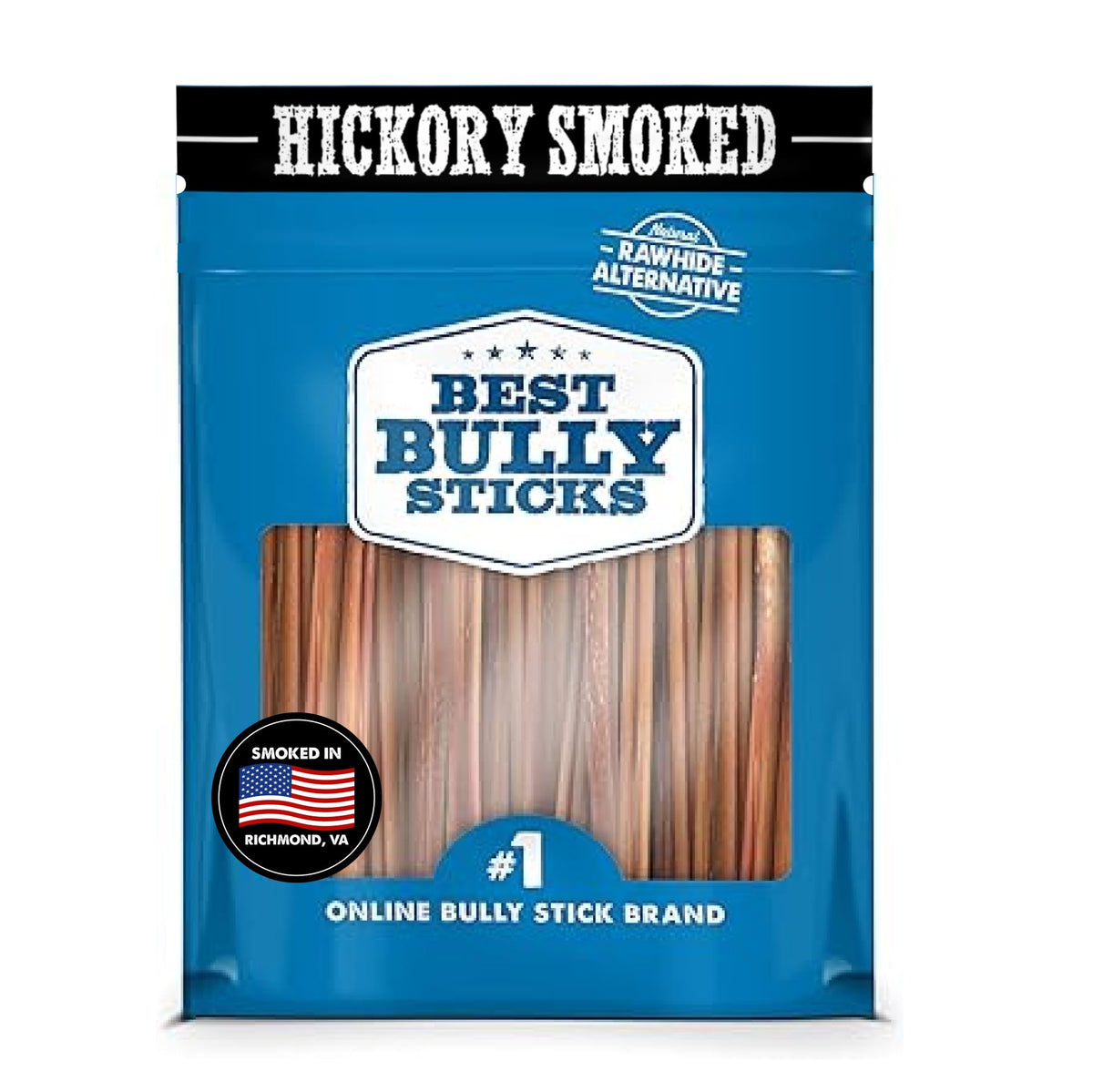 Best Bully Sticks ahumado natural 6 pulgadas: recompensa sabrosa para entrenamiento y calma.