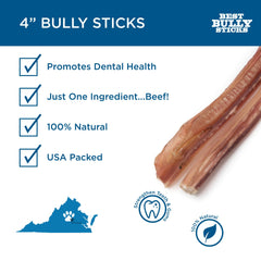 Best Bully Sticks: limpieza dental durante la masticación con palito duradero.