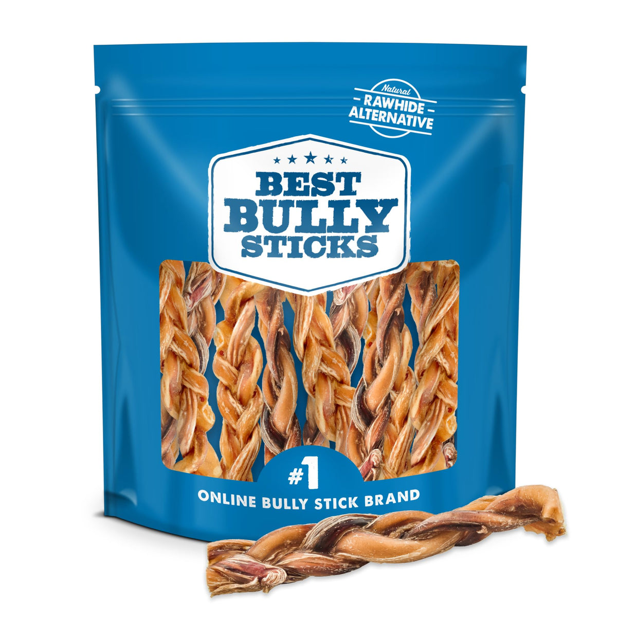 Best Bully Sticks, hueso-trenzado-grande-6-pulgadas: masticación prolongada para perros grandes.