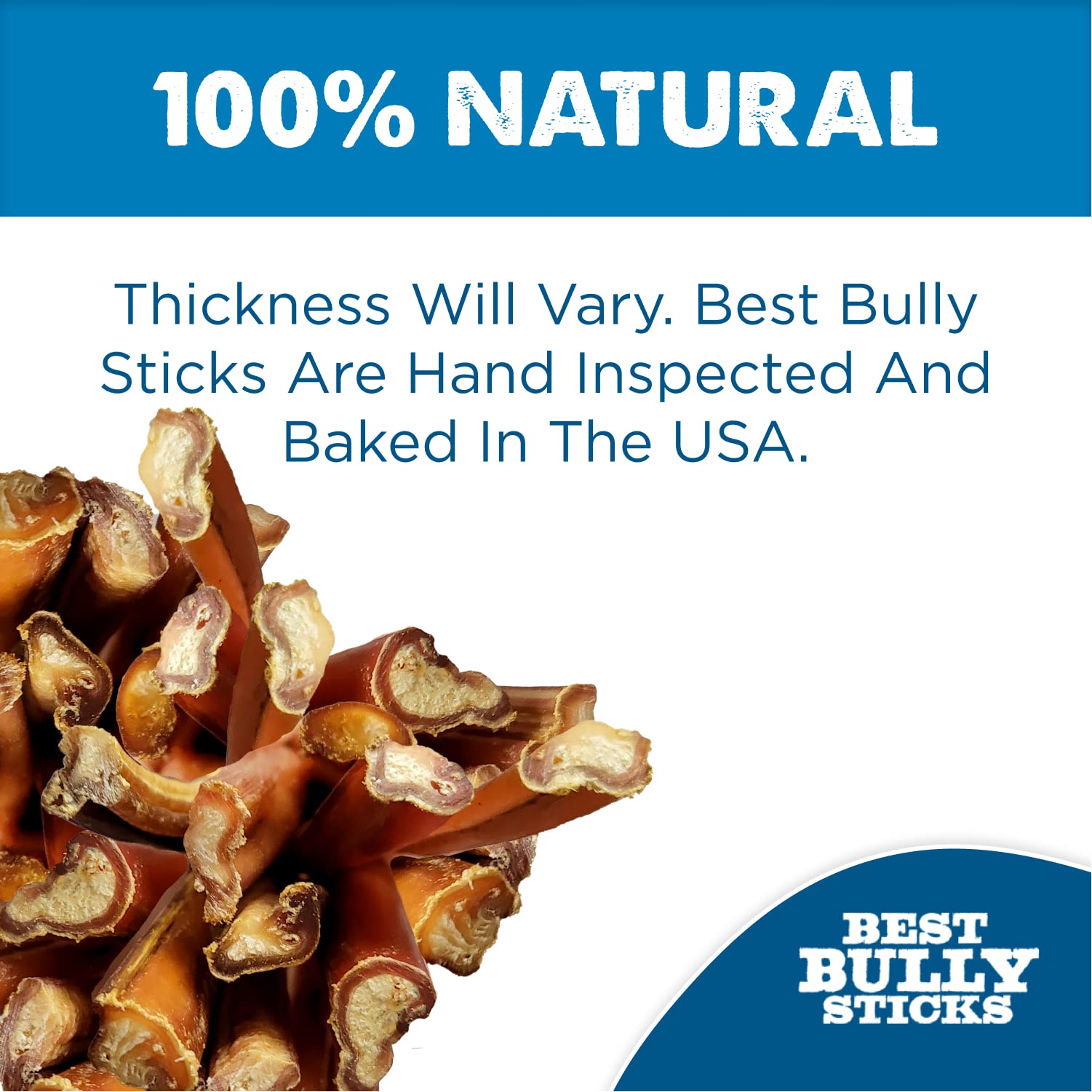 Best Bully Sticks limpieza dental al masticar, apoyo diario.