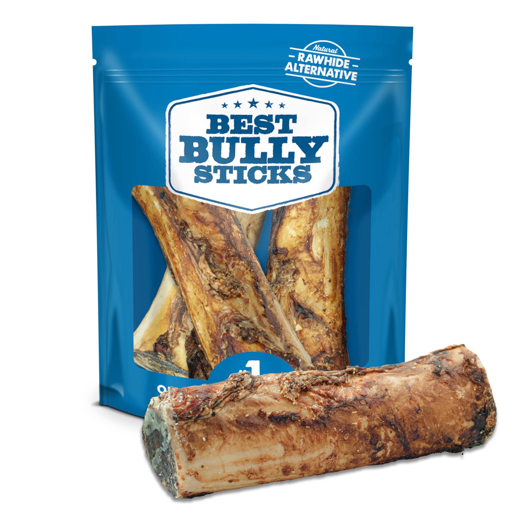 Best Bully Sticks Marrow Bones: huesos para masticar, paquete de tres para perros grandes