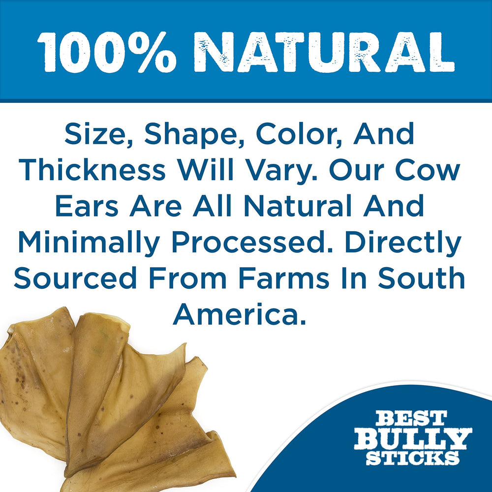 Best Bully Sticks orejas de vaca para perros, sin aditivos, opción natural.