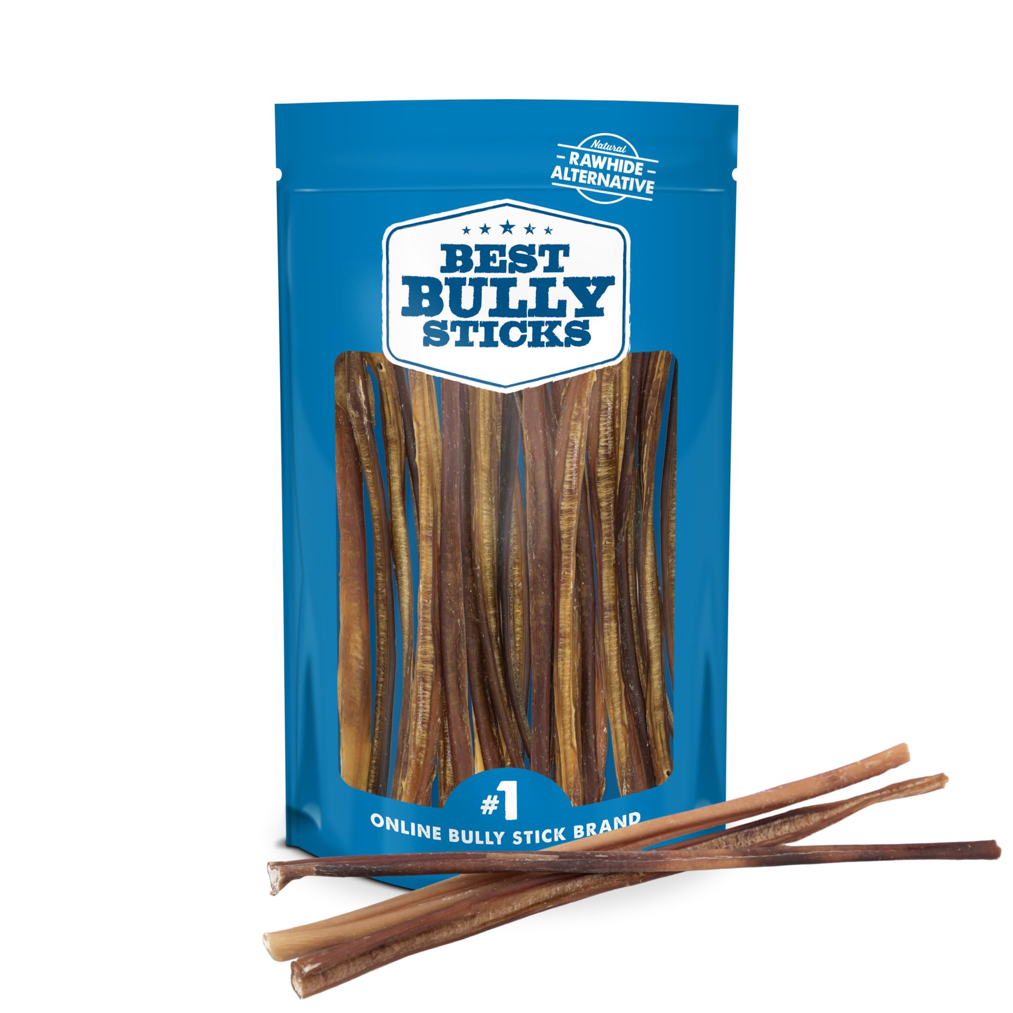 Best Bully Sticks palitos 12 pulgadas para perros grandes, masticación prolongada.
