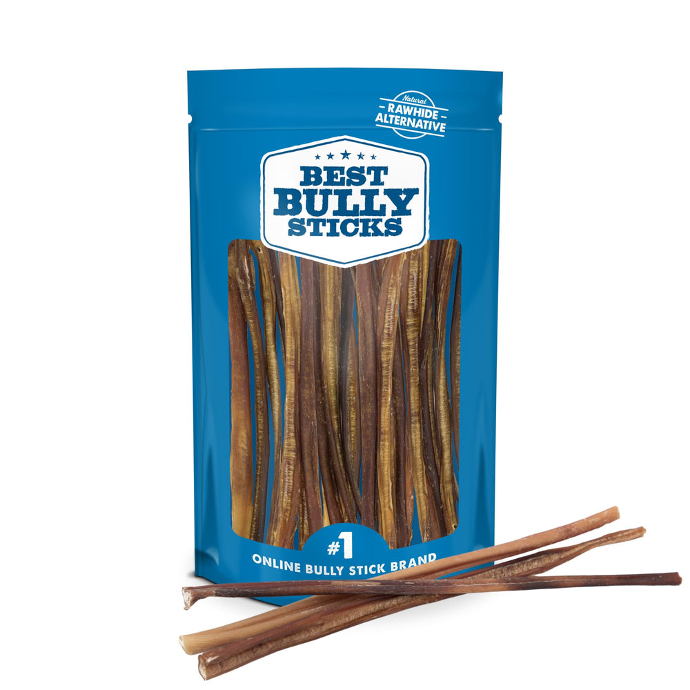 Best Bully Sticks palitos 12 pulgadas para perros grandes, masticación prolongada.