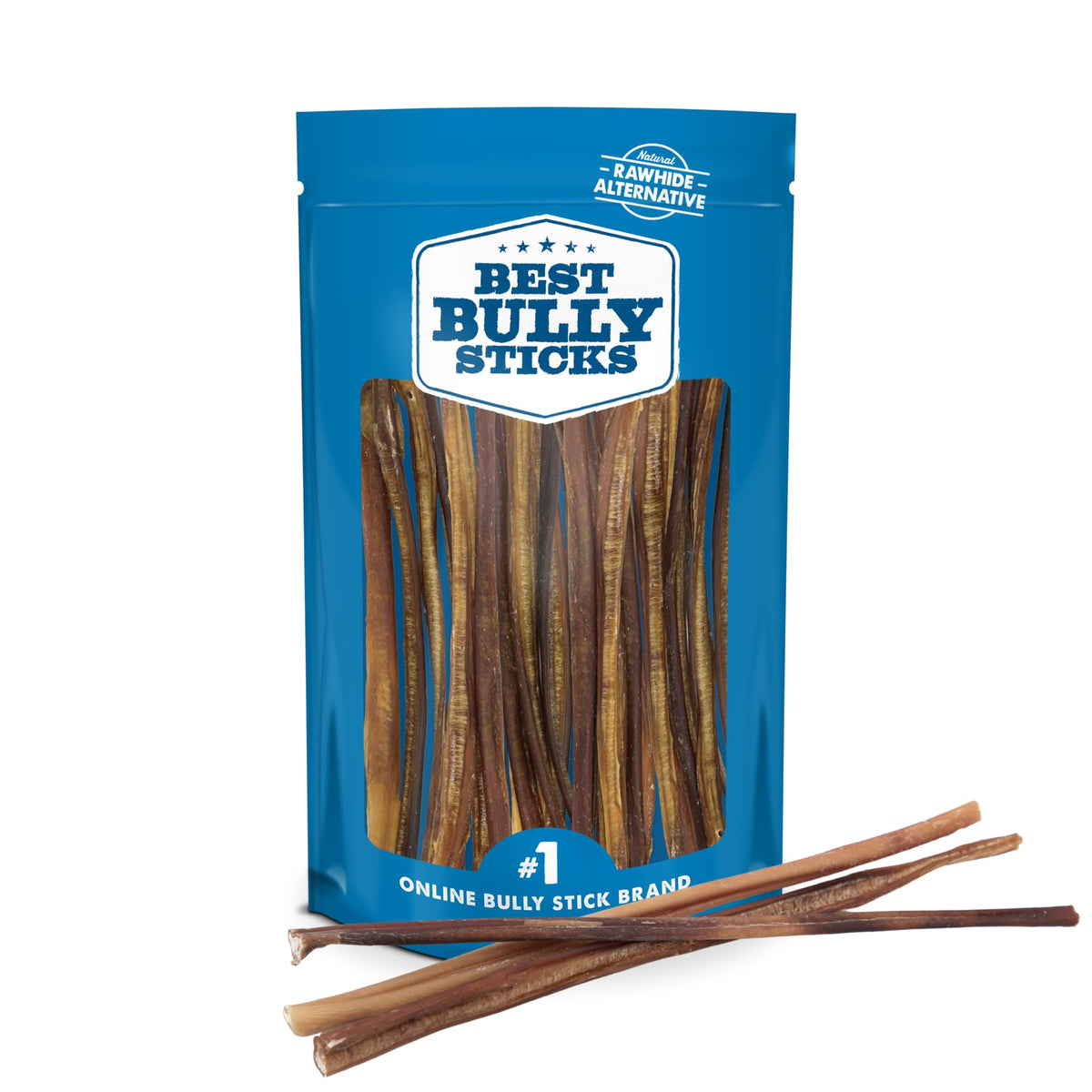 Best Bully Sticks palitos 12 pulgadas para perros grandes, masticación prolongada.