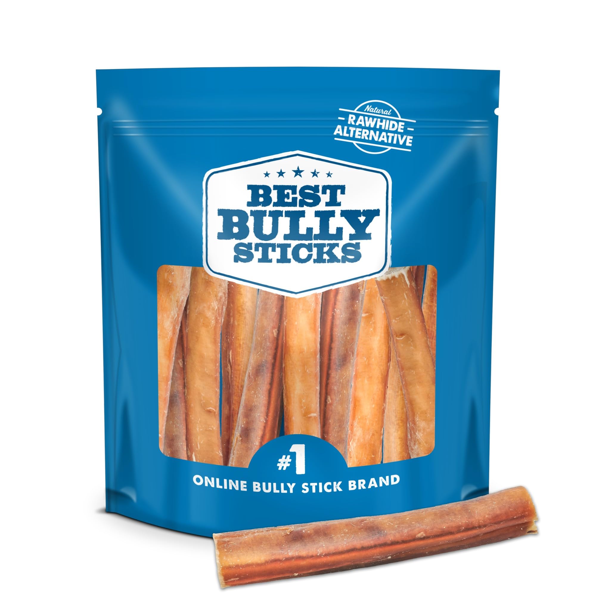 Best Bully Sticks palitos masticar 6 pulgadas para perros grandes, masticación prolongada