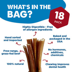 Best Bully Sticks para dientes sanos durante la masticación de 6 pulgadas