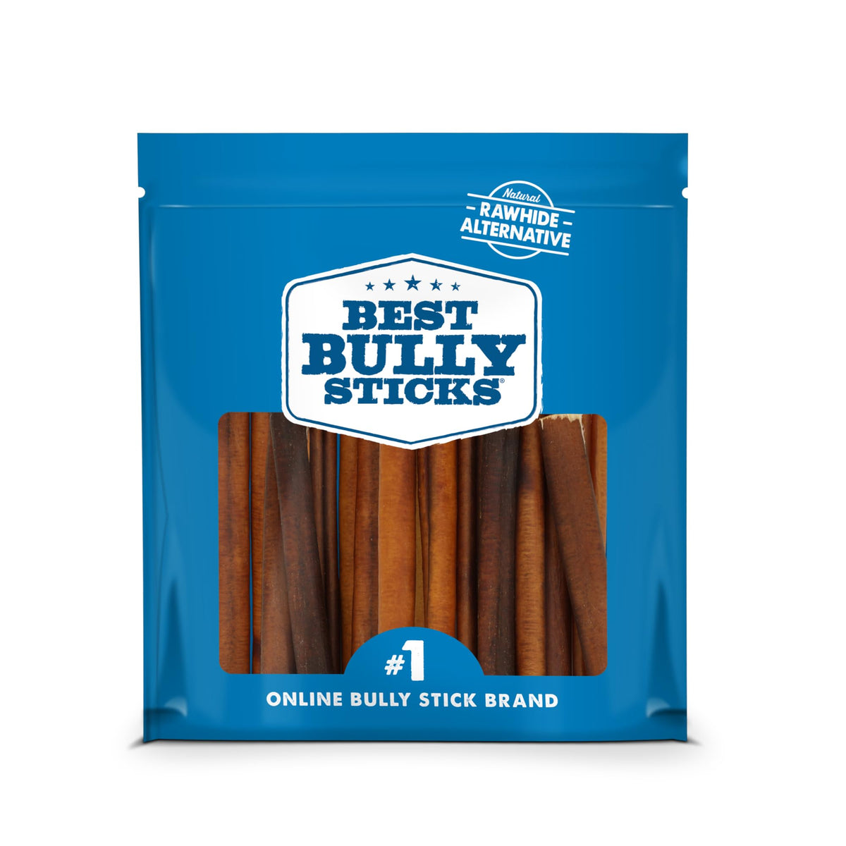 Best Bully Sticks masticables de res 6 pulgadas, naturales, alimentadas con pasto para perros
