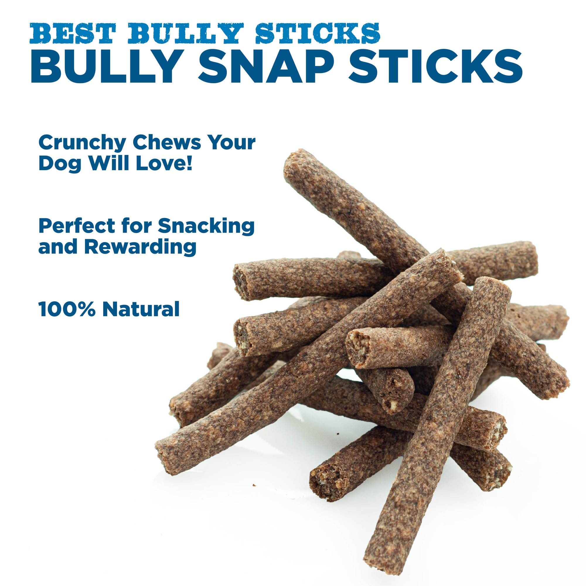 Best Bully Sticks textura crujiente de res para perros.