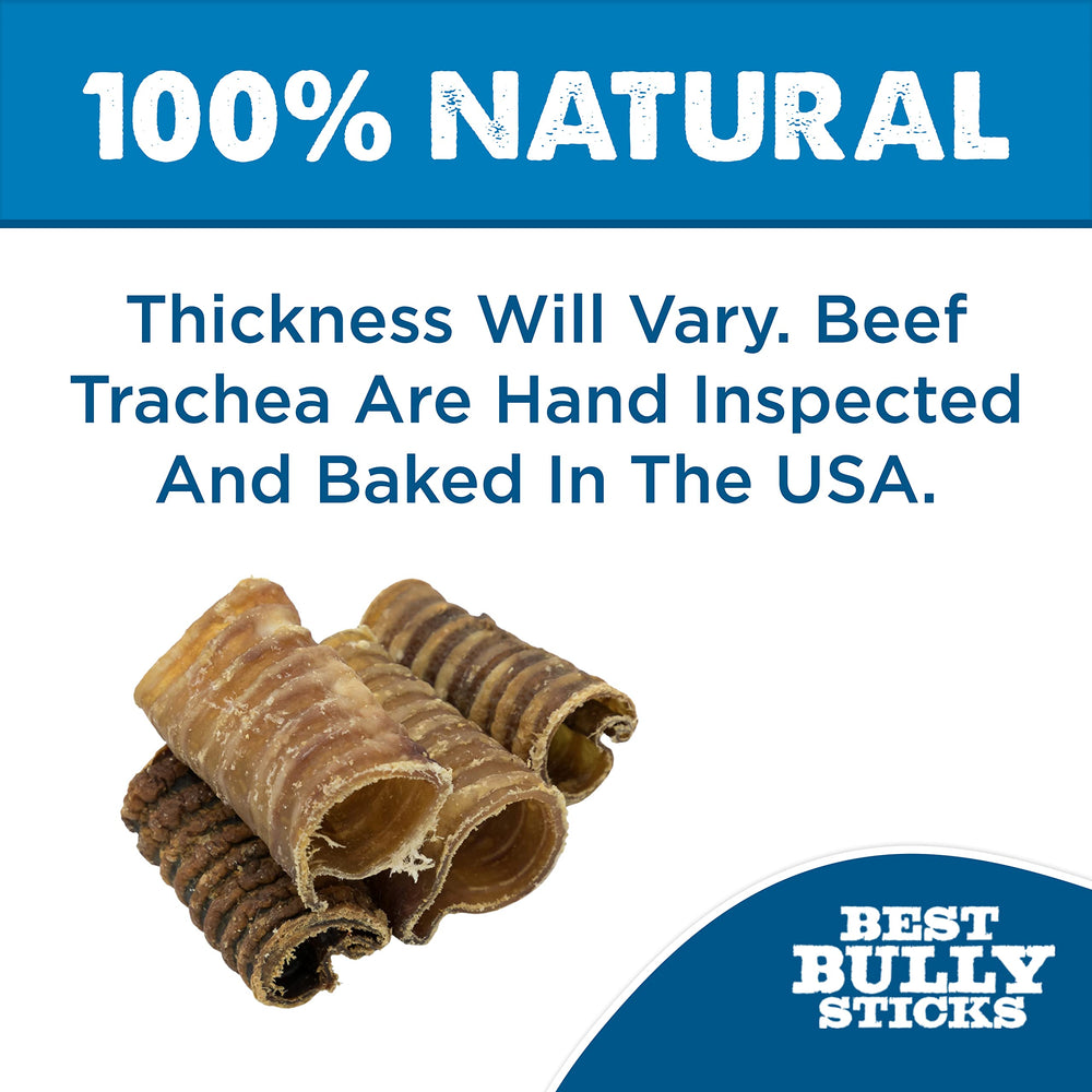 Best Bully Sticks Tráquea de res, 3 pulgadas, ingrediente único para perros