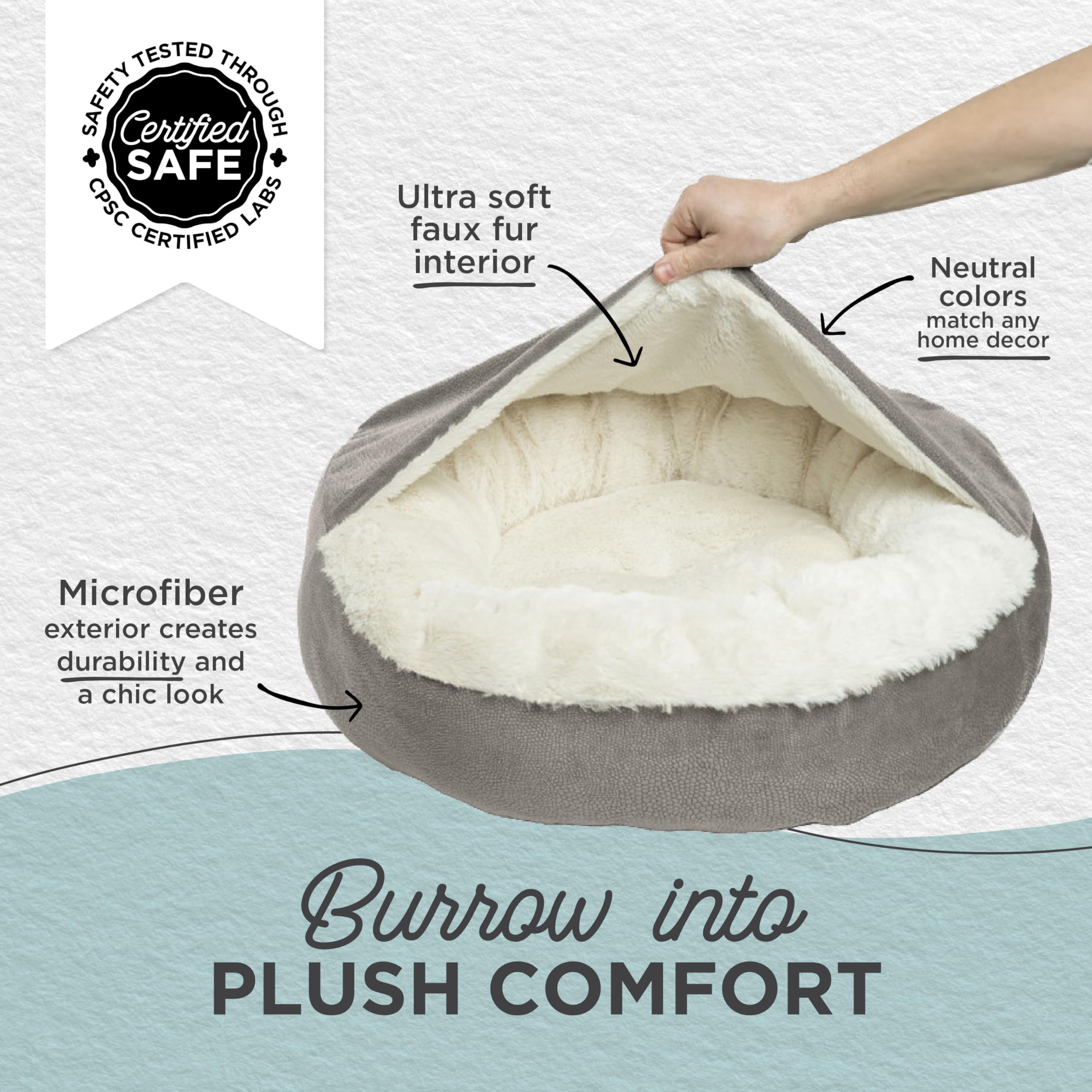Cama Best Friends Sheri: soporte de cabeza y cuello para mayor confort
