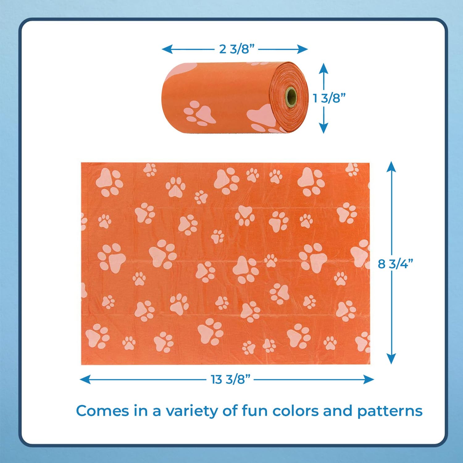 Bolsas de excrementos de Best Pet Supplies de 13x9 pulgadas, tamaño versátil.