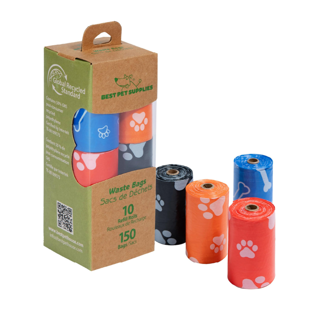 Best Pet Supplies bolsas para heces de perro, 150 uds, para paseos y parques