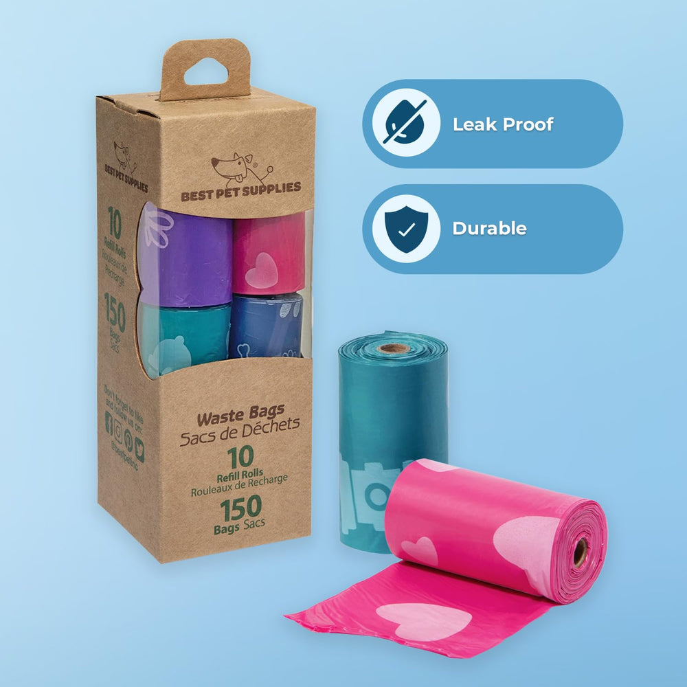 Bolsas Best Pet Supplies anti fuga, duraderas para heces grandes.