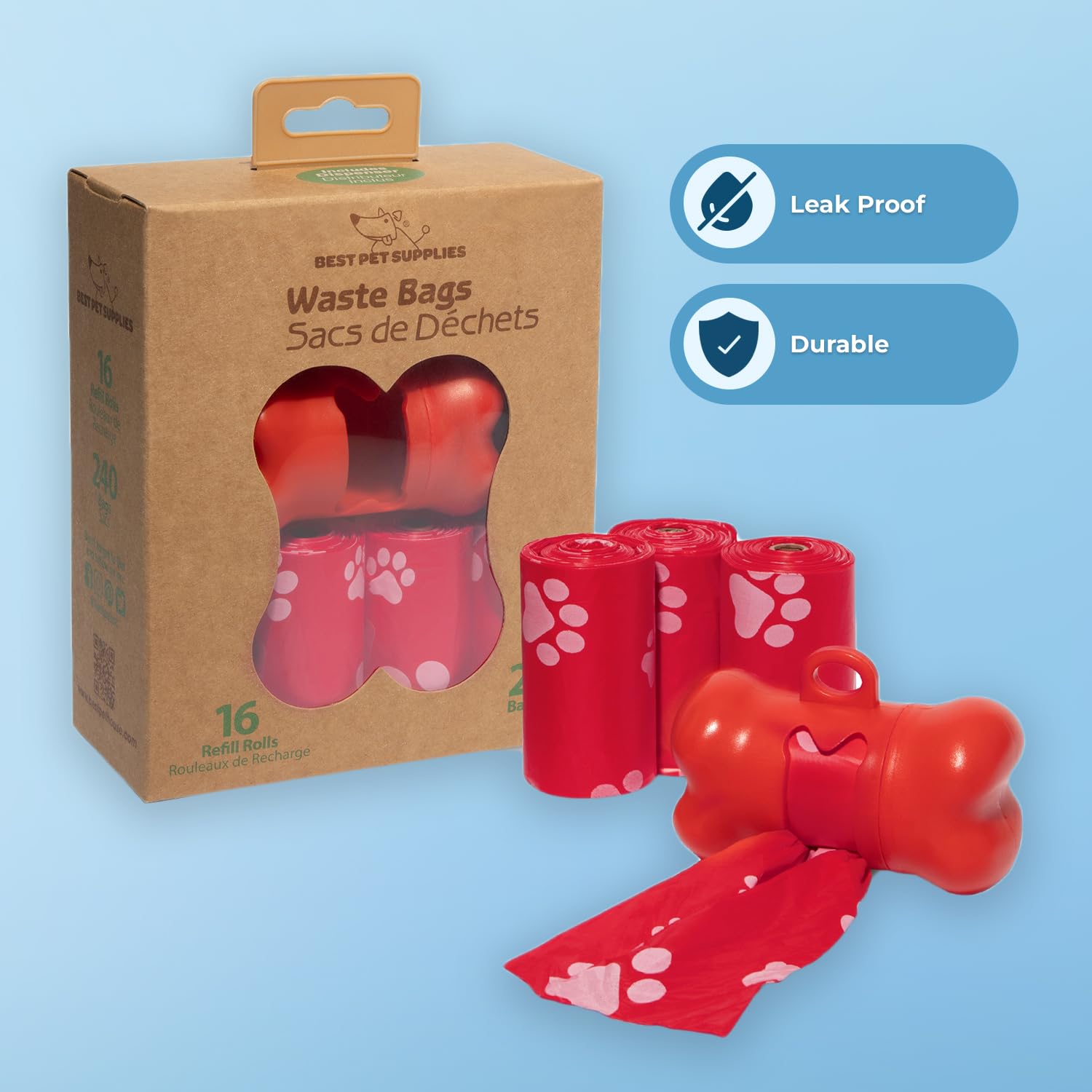 Best Pet Supplies bolsas-resistentes-a-fugas para mascotas grandes