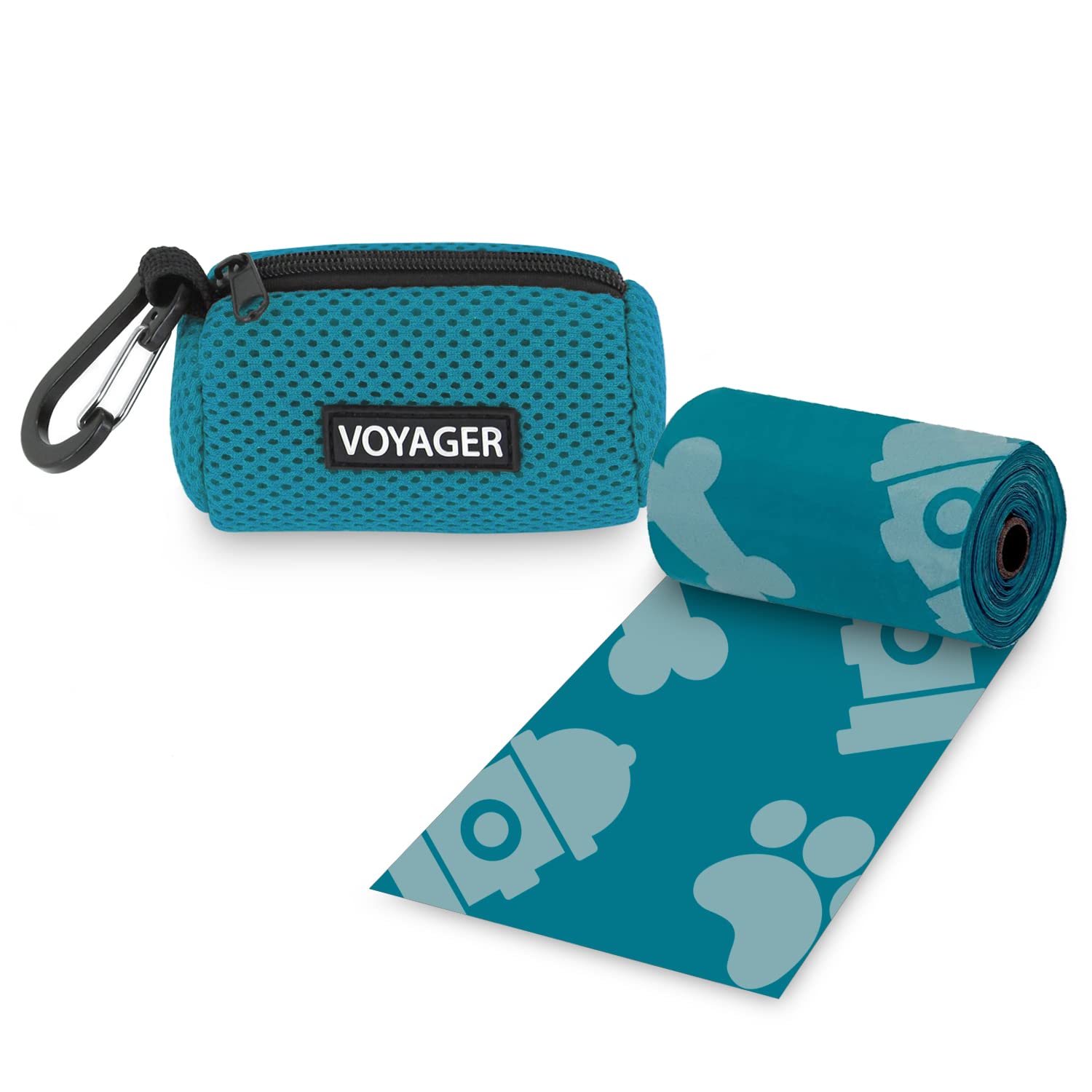 Best Pet Supplies dispensador de bolsas para perro turquesa, ideal para paseos cotidianos