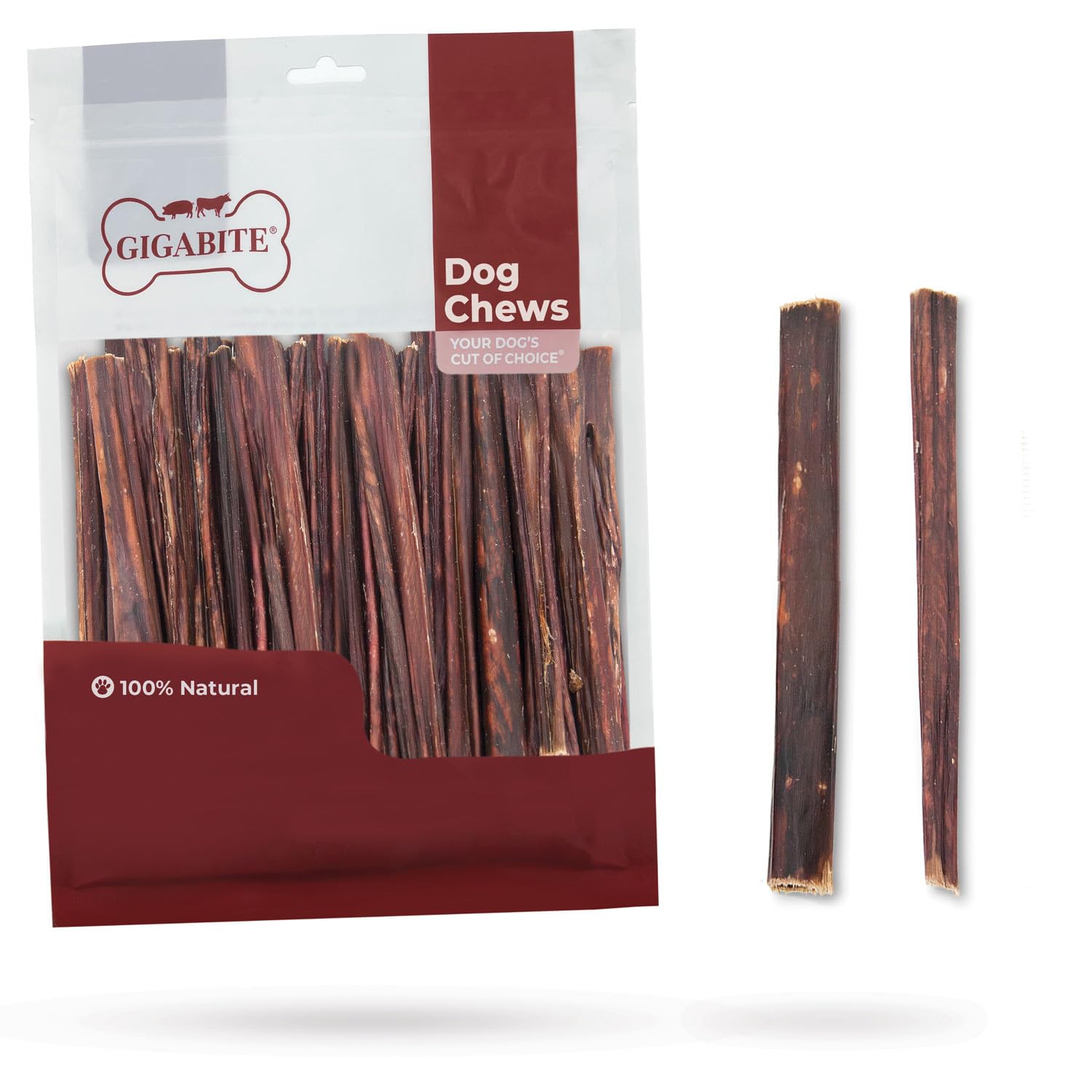 GigaBite esofago de res en palito de 6 pulgadas para perros, snack natural.