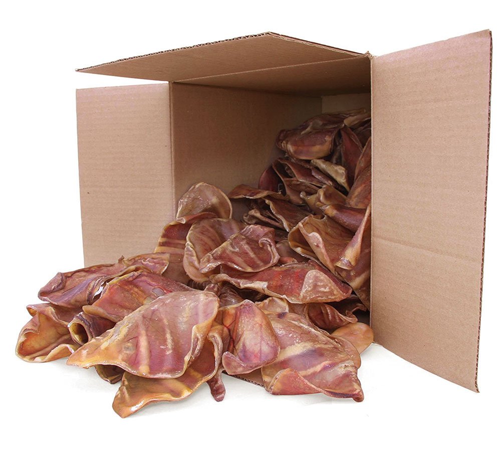 Best Pet Supplies GigaBite oídos de cerdo enteros para perros, masticación natural.