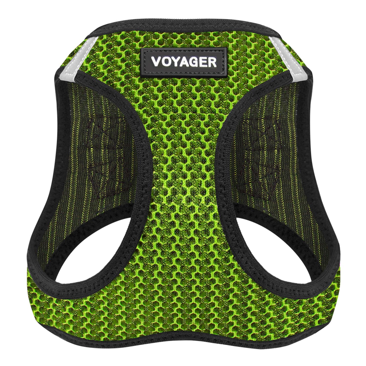 Harnais Best Pet Supplies Voyager à enfiler, vert lime, pour chien, mise en avant pratique.