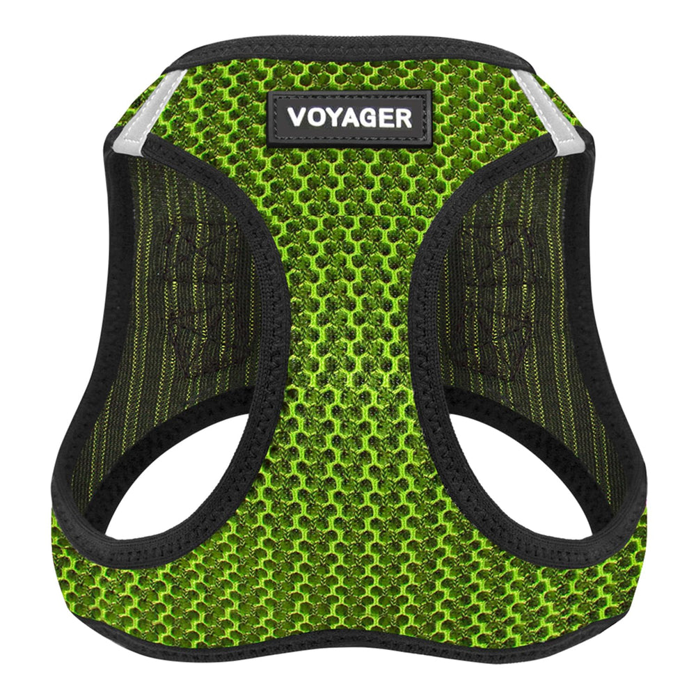 Harnais Best Pet Supplies Voyager à enfiler, vert lime, pour chien, mise en avant pratique.
